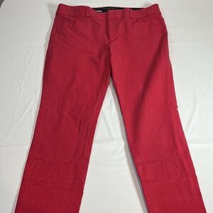 Banana Republic 6P Red Petite‎ Woven Sloan Skinny Ankle Stretch Pants Casual